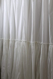 Long Ruffle White Farmhouse Shower Curtain